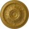 Ekena Millwork Oslo Ceiling Medallion (Fits Canopies up to 7 5/8"), Hand-Painted Pharaohs Gold, 38 3/8"OD x 2 7/8"P CM38OSPGS - alternate 1